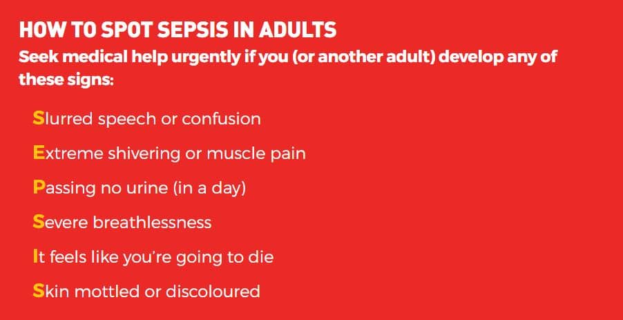How to spot sepsis in adults