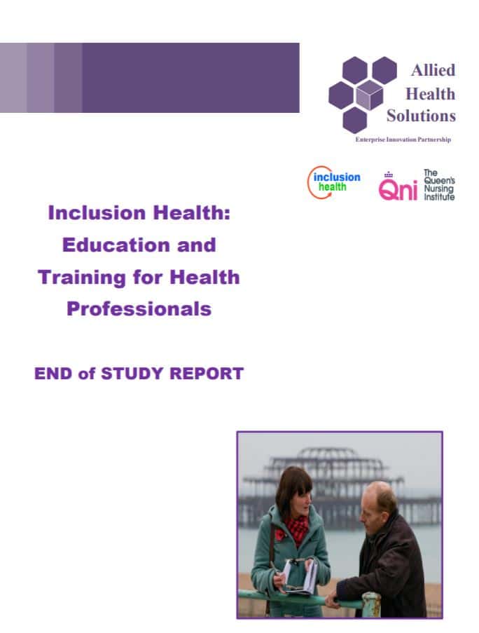 Inclusion Health Education and Training for Health Professionals Cover